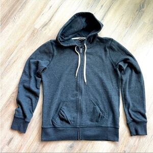 Express Dark Grey Zip Front Hoodie